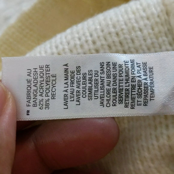 Joe Fresh|NWT White Crew Neck Sweater Acrylic Blend With Some Recycled Materials - Picture 12 of 14